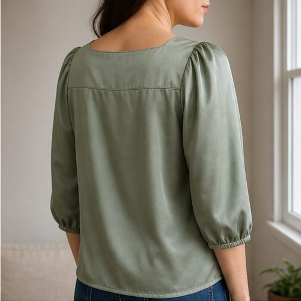 Sage V Neck Top - Picture 3 of 6